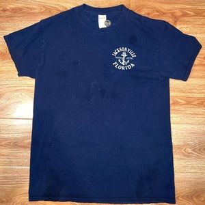 navy blue vintage gildan heavy cotton t-shirt